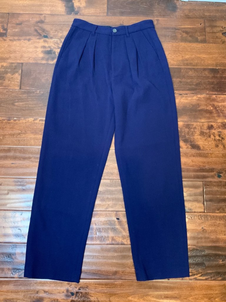 Alex Mill X Becky Malinsky Holiday Things Blue Pleated Pants, Size 4, Nwt $295 — image 2 of 6